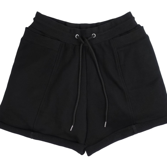 SOLD•• BO+TEE BLACK SWEAT SHORTS MEDIUM - Picture 1 of 11